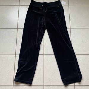 Calvin Klein black velour pants